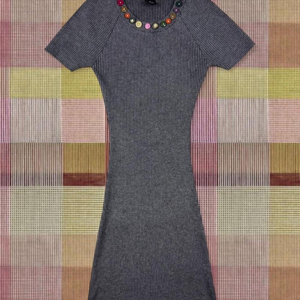 Vintage 2000’s Gray Synched Wet-seal mini Dress